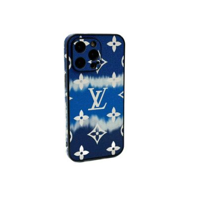 LV iPhone 15 16 Plus Case Louis Vuitton Leather Phone Case with Monogram Style