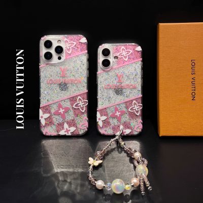 Louis-Vuitton iPhone 16 Pro Max Clear Case with Handle Strap