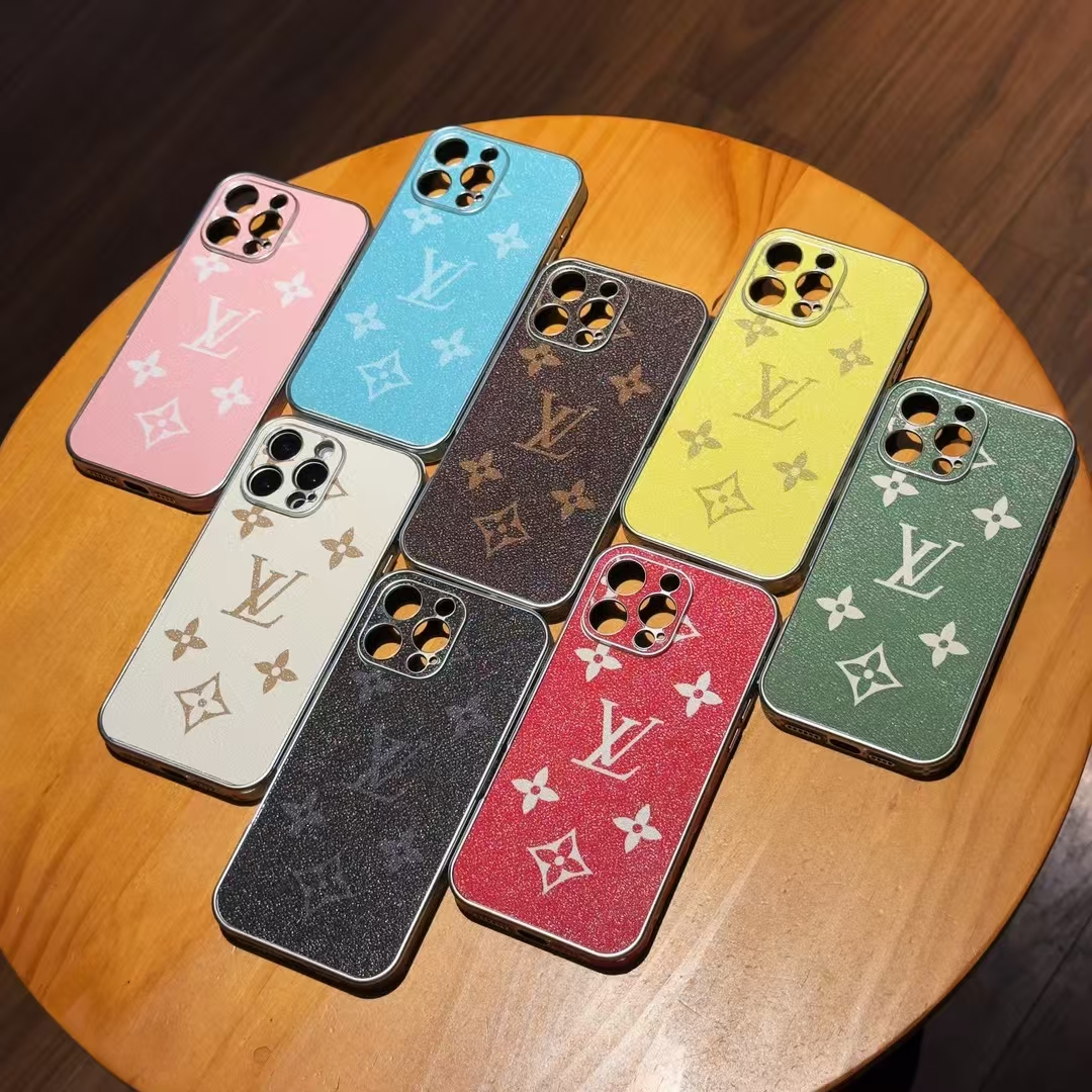 Louis Vuitton iPhone 16 Pro Max Leather Case with LV Cover for iPhone 15 to iPhone 16 Series