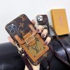 Louis Vuitton iPhone 17 16 15 14 13 Pro Max Case With Leather Shoulder Strap