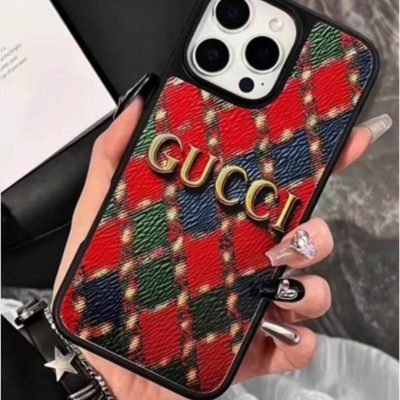 Gucci Designer iPhone 16 15 Pro Max Case GG Leather Phone Cover