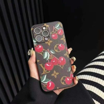 Louis-Vuitton LV iPhone 17 / 16 Pro Max Leather Case Cover – Premium Designer Leather Protective Phone Cover