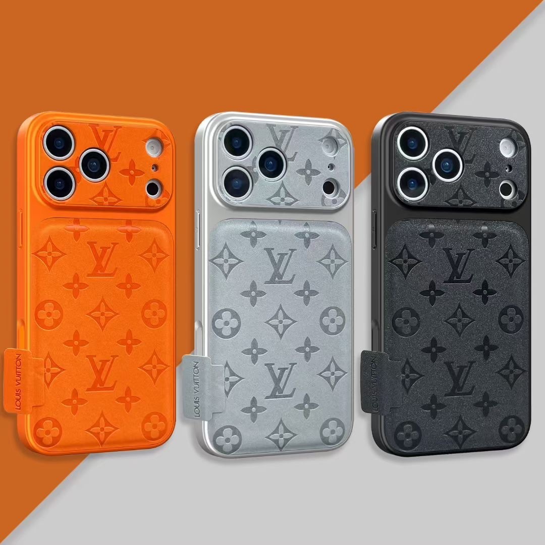 Louis-Vuitton iPhone 17 Pro Max Leather Case with Card Holder