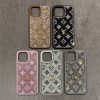 Luxury Louis-Vuitton iPhone 17 Pro Max Leather Case with LV Gold Logo – Designer Leather Case Cover for iPhone 16 Pro Max