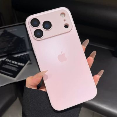 Pink Apple Logo iPhone 17 Air & iPhone 17 Pro Max Case – Apple Logo iPhone 16 Pro Max Case Cover, Slim Designer Protective iPhone Case