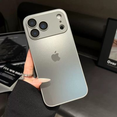 Gray Apple Logo iPhone 17 Air Case – iPhone 17 Pro Max / iPhone 16 Pro Max Phone Case Cover, Apple Logo Slim Protective Case