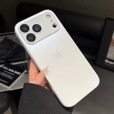 White Apple Logo iPhone 17 Air Case – iPhone 17 Pro Max / iPhone 16 Pro Max Phone Case Cover, Apple Logo Slim Protective Case