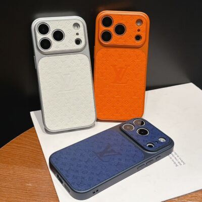 Louis Vuitton iPhone 17 Pro Max Case – Luxury LV Logo Leather Phone Cover for iPhone 16 Pro Max, Premium Designer Case