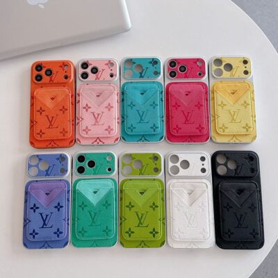 Louis Vuitton iPhone Leather Case With Card Holder Wallet – Luxury LV Cover for iPhone 13, 14, 15, 16 & 17, Including Pro, Pro Max, Plus & Air