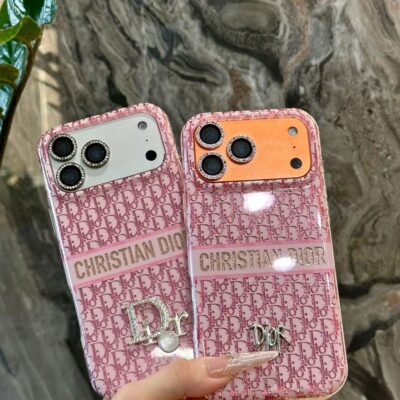 Pink Christian Dior iPhone 18 Pro Max Case – Luxury Phone Cover for iPhone 14, 15, 16 & 17, Pro & Pro Max