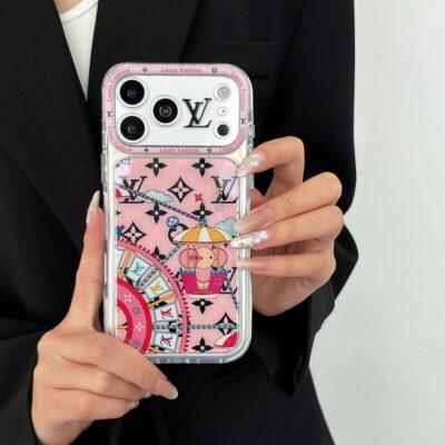 Pink LV iPhone Case – Luxury Designer Phone Cover for iPhone 15, 16 & 17, Pro & Pro Max