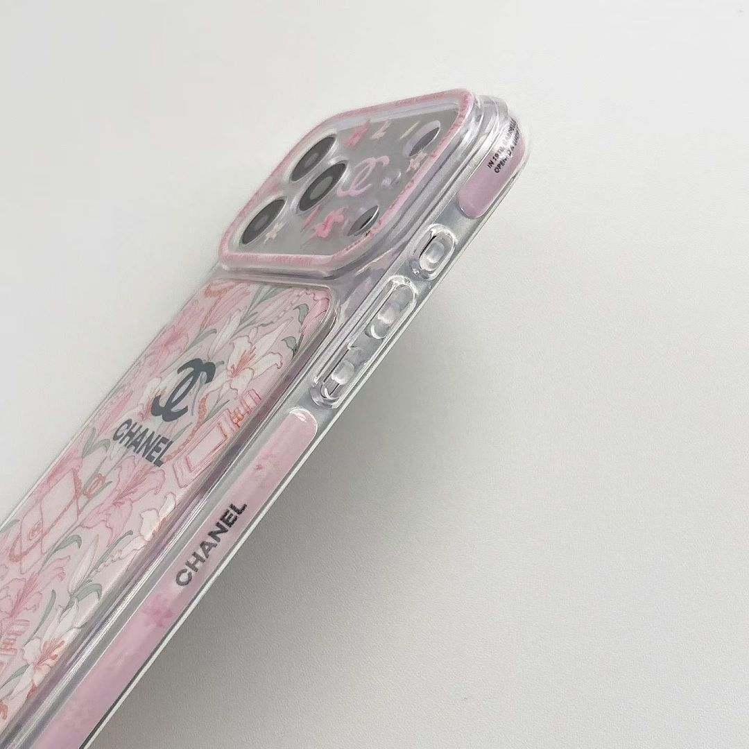 Pink Flower Chanel iPhone Case – Luxury Floral Phone Cover for iPhone 15, 16 & 17, Pro & Pro Max