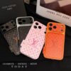 Louis Vuitton iPhone 17 Pro Max Case – Leather Slim Phone Cover for iPhone 15, 16 & 17 Pro Max, Brown, Black, Pink & Orange