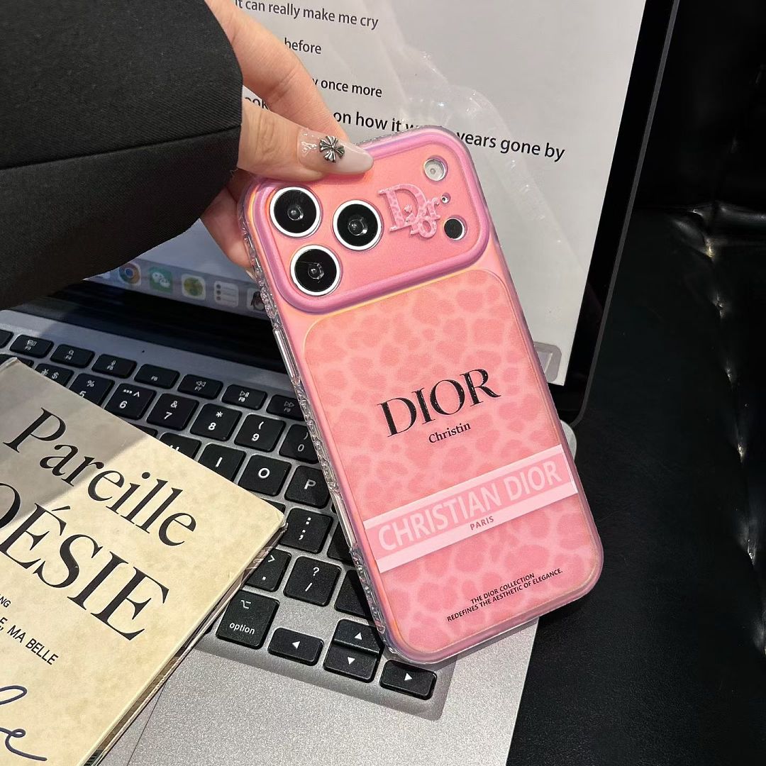 Pink Dior iPhone 17 Pro Max Case – Christian Dior Style Phone Cover for iPhone 15, 16 & 17 Pro Max