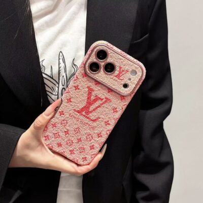 Louis Vuitton iPhone 17 Pro Max Case – Luxury LV Designer Phone Cover for iPhone 14, 15, 16 & 17 Pro Max, Pink, White & Blue