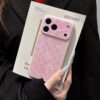 Pink Slim LV iPhone 17 Pro Max Case – Luxury Louis Vuitton Style Thin Phone Cover for iPhone 14, 15, 16 & 17 Pro Max