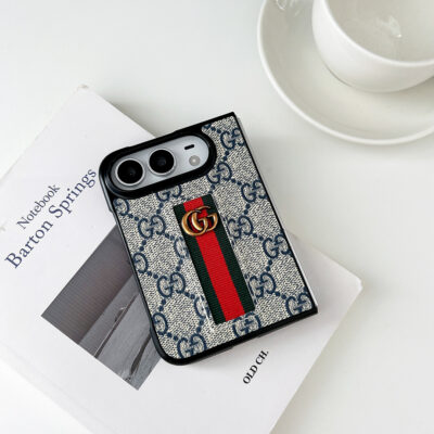 Gucci iPhone Duo Leather Case GG iPhone 18 Pro Max Phone Case – Luxury Designer Leather Cover