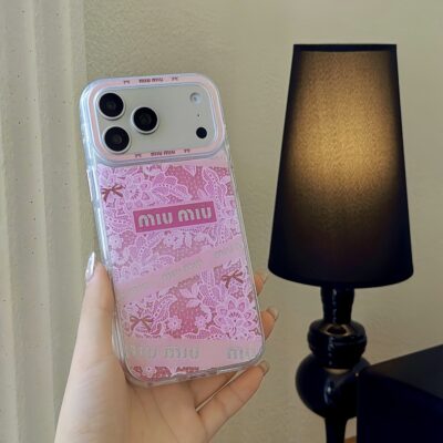 Pink Miu Miu iPhone 18 Pro Max Case – Luxury Designer Cover for iPhone 14, 15, 16, 17 18