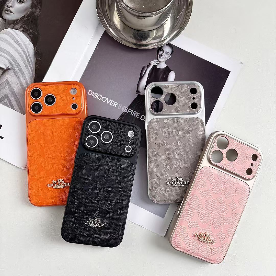 Coach iPhone 17 Pro Max Case – Luxury Designer-Style Phone Cover for iPhone 17 Pro, iPhone 16 Pro Max, iPhone 15 Pro Max & iPhone 14 Pro Max, Available in Orange, Black, Gray and Pink