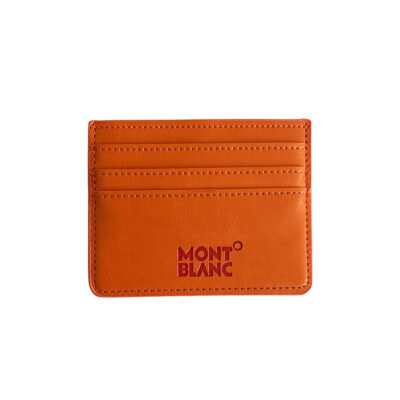 Montblanc Leather Credit Card Holder Wallet – Soft Leather Slim Card Case for Men and Women, Compact Wallet for 3–6 Cards, Available in 6 Colors