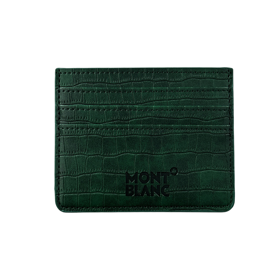 Montblanc Leather Card Holder Wallet – Soft Leather Slim Card Case for Men and Women, Compact Wallet for 3–6 Cards, Available in 6 Colors