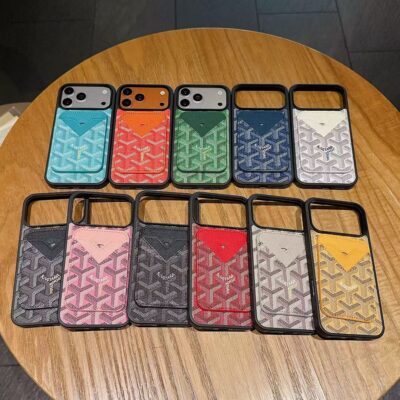 Goyard Paris iPhone 17 Pro Max Case With Card Holder iPhone 17 Air & iPhone 17 Pro Case – Luxury Designer-Style Phone Cover for iPhone 13–17 Series