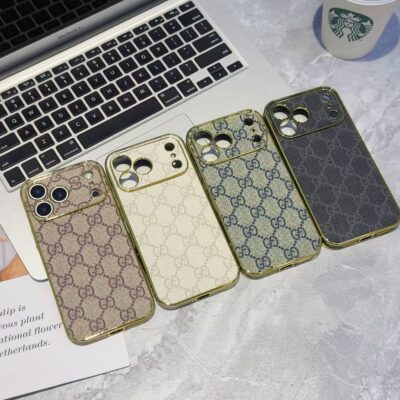 Gucci Style iPhone 18 Pro Max Leather Case – Gucci GG iPhone 17 Pro Max Case, Luxury Designer-Style Phone Cover for iPhone 13–18 Series