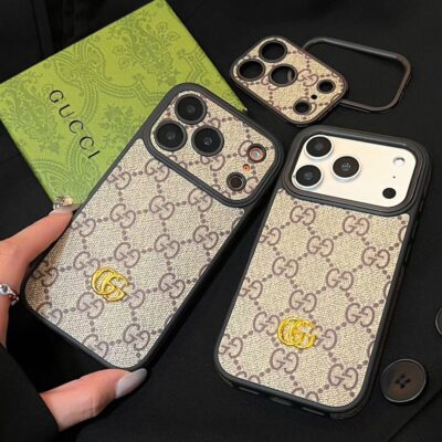 Gucci Style iPhone 18 Pro Case – Leather Gucci iPhone 18 Pro Max & iPhone 17 Pro Max Case, Luxury Designer-Inspired Phone Cover for iPhone 13–18